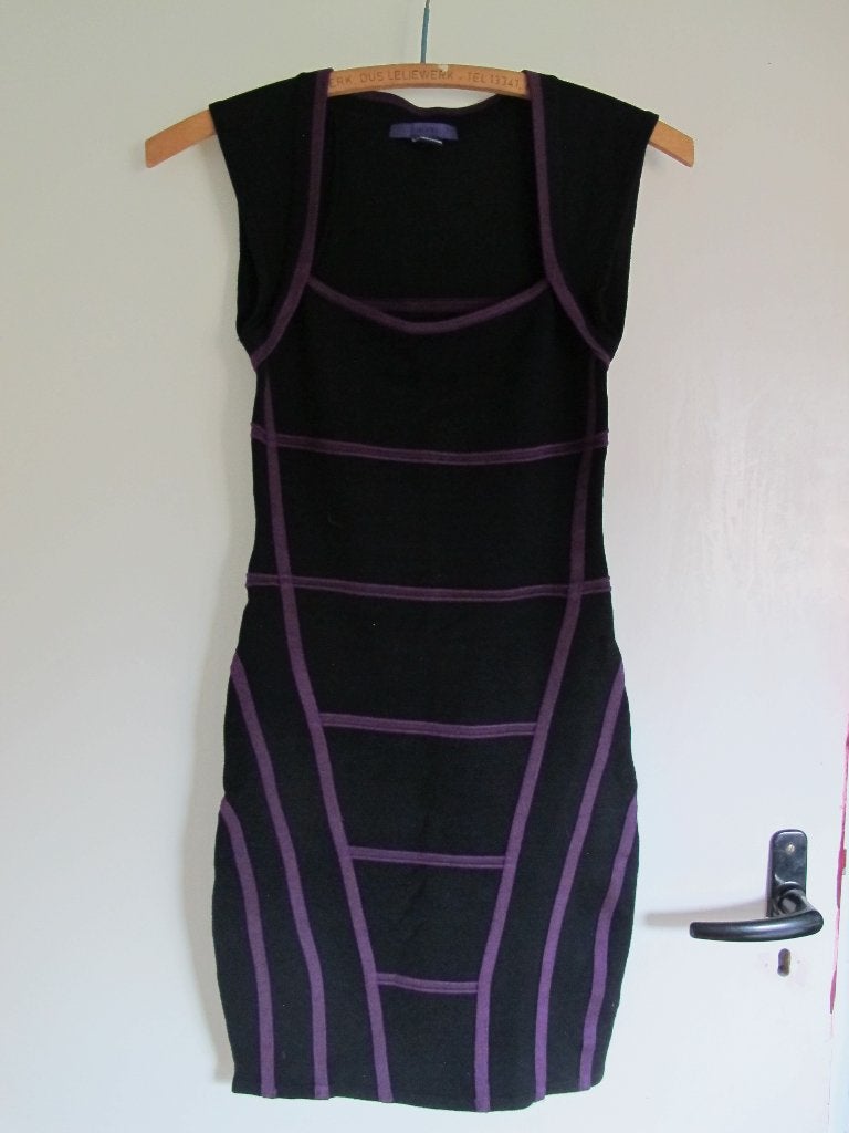 Black & purple mini dress (Forever 21), Zwart, Nieuw, Ophalen of Verzenden, Forever 21