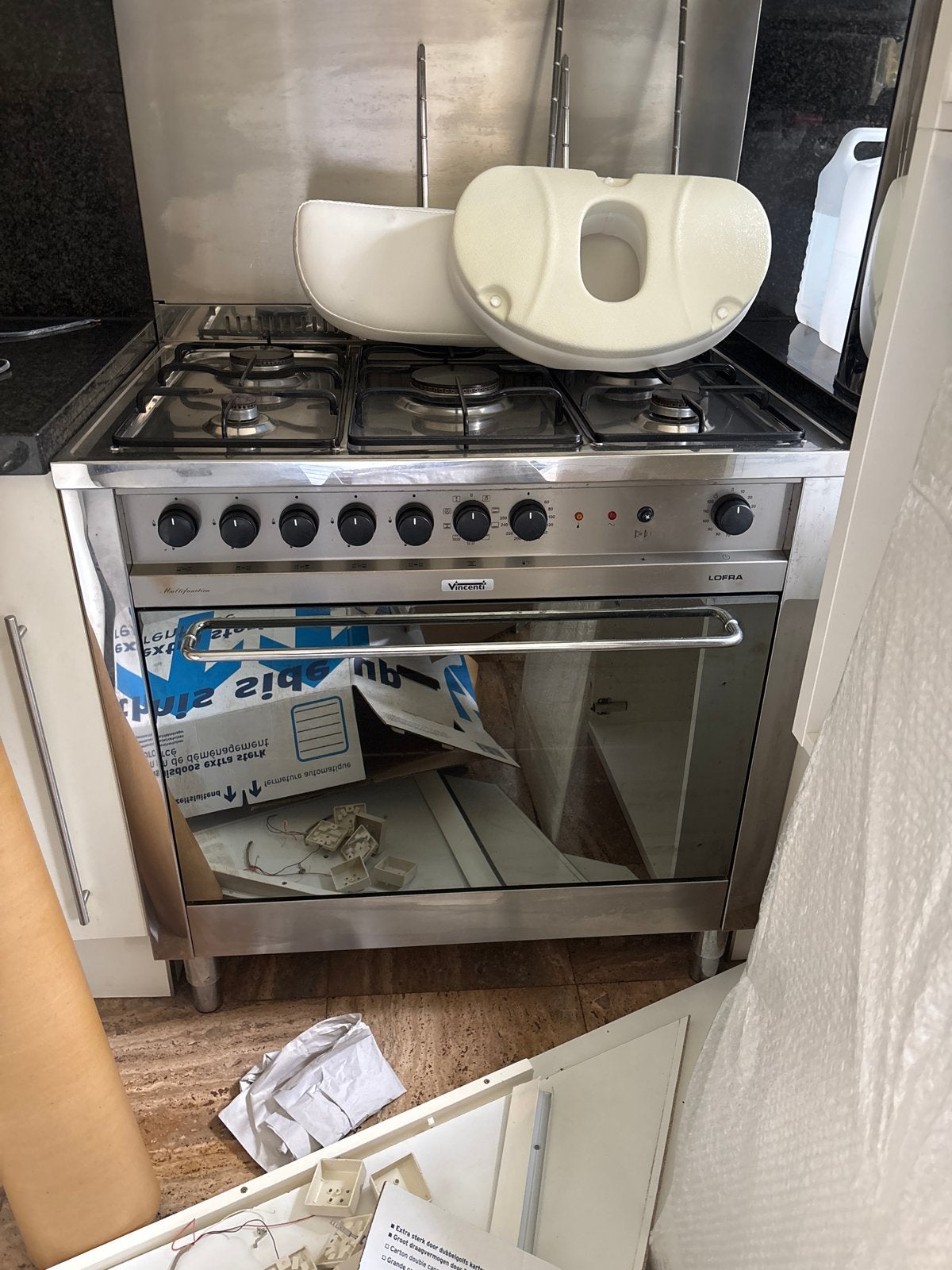 Lofra Vrijstaand Gasfornuis met Oven - RVS, Witgoed en Apparatuur, Fornuizen, Ophalen, Gebruikt, 60 cm of meer, Gas