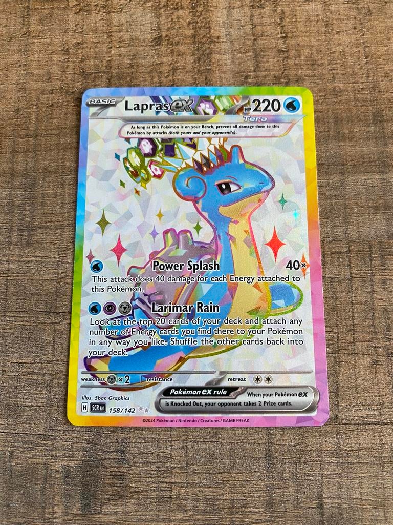 Pokémon Lapras EX 158/142, Hobby en Vrije tijd, Verzamelkaartspellen | Pokémon, Ophalen of Verzenden, Zo goed als nieuw, Losse kaart