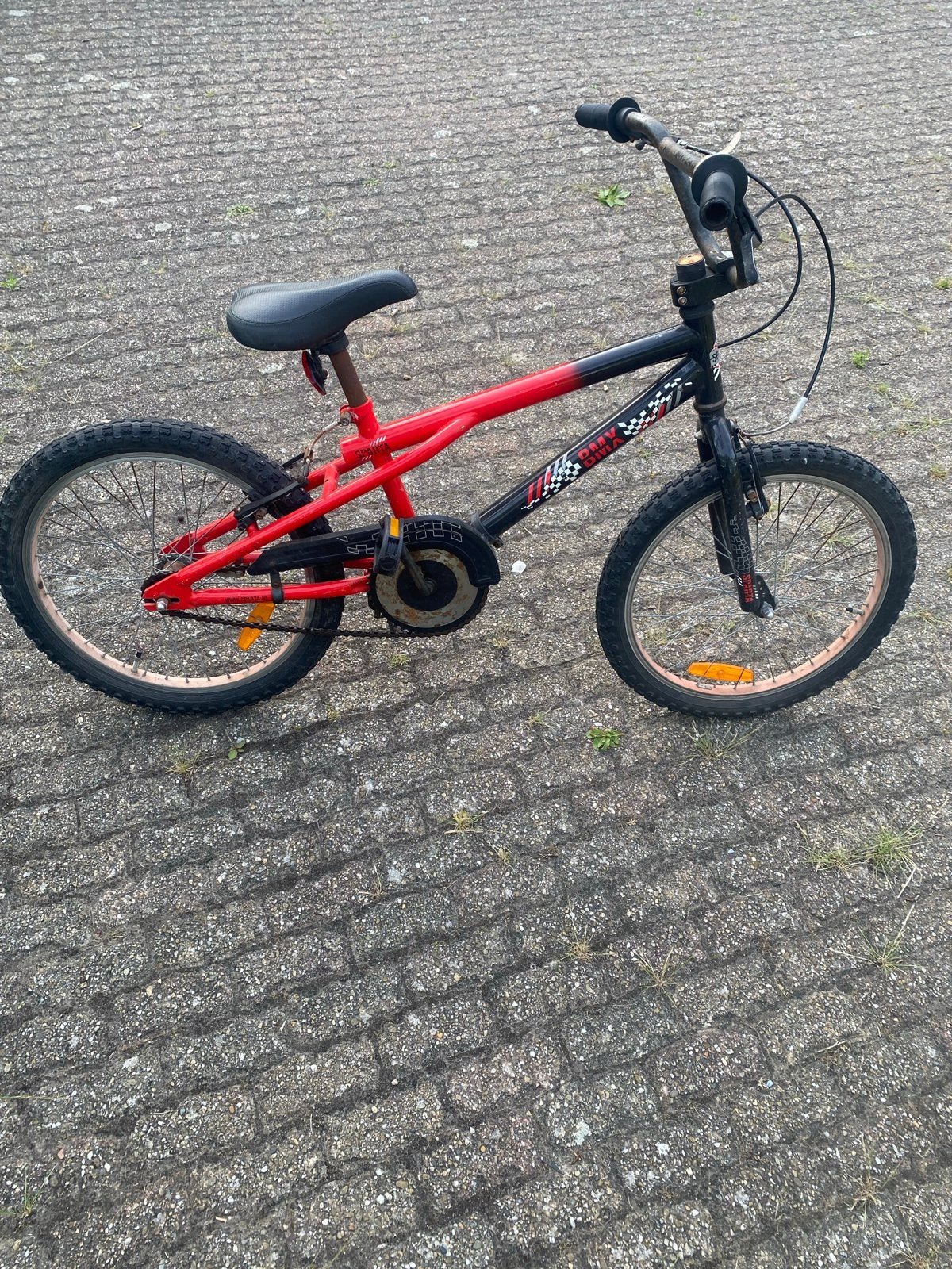 BMX fiets rood/zwart - Gebruikt, goede staat, Ophalen, Gebruikt, Staal, Velgrem