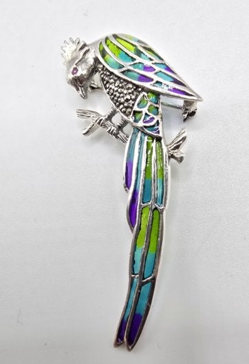 925 zilveren broche, vogel, groot model, Sieraden, Tassen en Uiterlijk, Broches, Nieuw, Ophalen of Verzenden, Nvt, Zilver