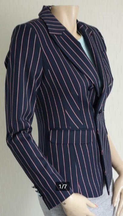 nieuw donkerblauw PROMISS jasje met rood wit, Promiss, Nieuw, Maat 34 (XS) of kleiner, Meerkleurig