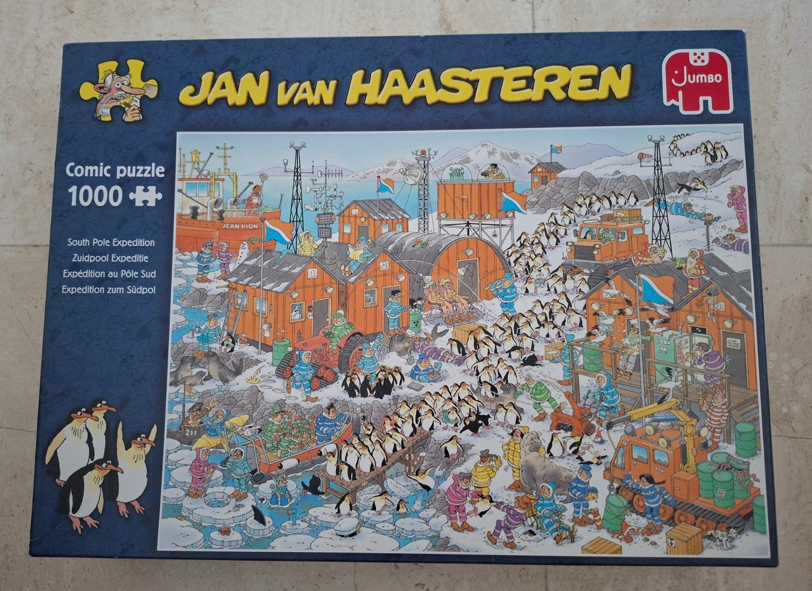 Jan van Haasteren puzzel 1000 stukjes- Zuidpool expeditie, Ophalen of Verzenden, 500 t/m 1500 stukjes, Zo goed als nieuw
