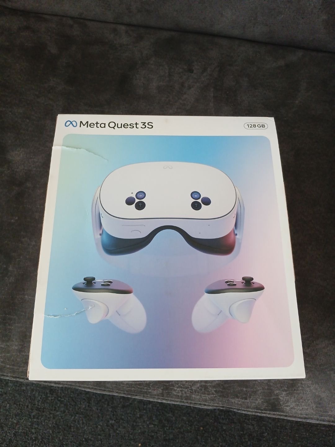 Meta Quest 3S 128GB VR-bril met gratis headstrap, Spelcomputers en Games, Virtual Reality, Ophalen of Verzenden, Gebruikt, VR-bril