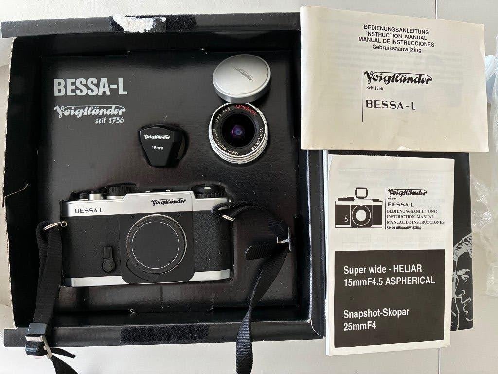 Voigtlander Bessa L met 15mm lens en zoeker, Ophalen, Zo goed als nieuw, Compact, Overige Merken