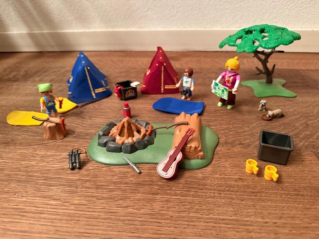 Playmobil 6888 Tentenkamp met kampvuur, Complete set, Ophalen of Verzenden, Zo goed als nieuw, Country