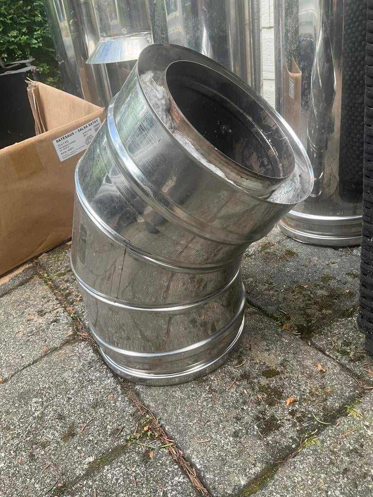 Rookkanaal openhaard, Overige typen, Ophalen of Verzenden, Zo goed als nieuw, Rvs