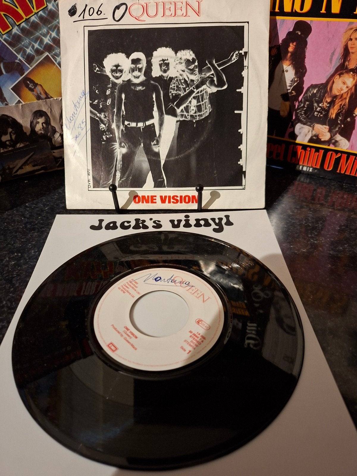 Queen - One Vision 7 inch single (1985), Gebruikt, 7 inch, Ophalen of Verzenden, Fotohoes