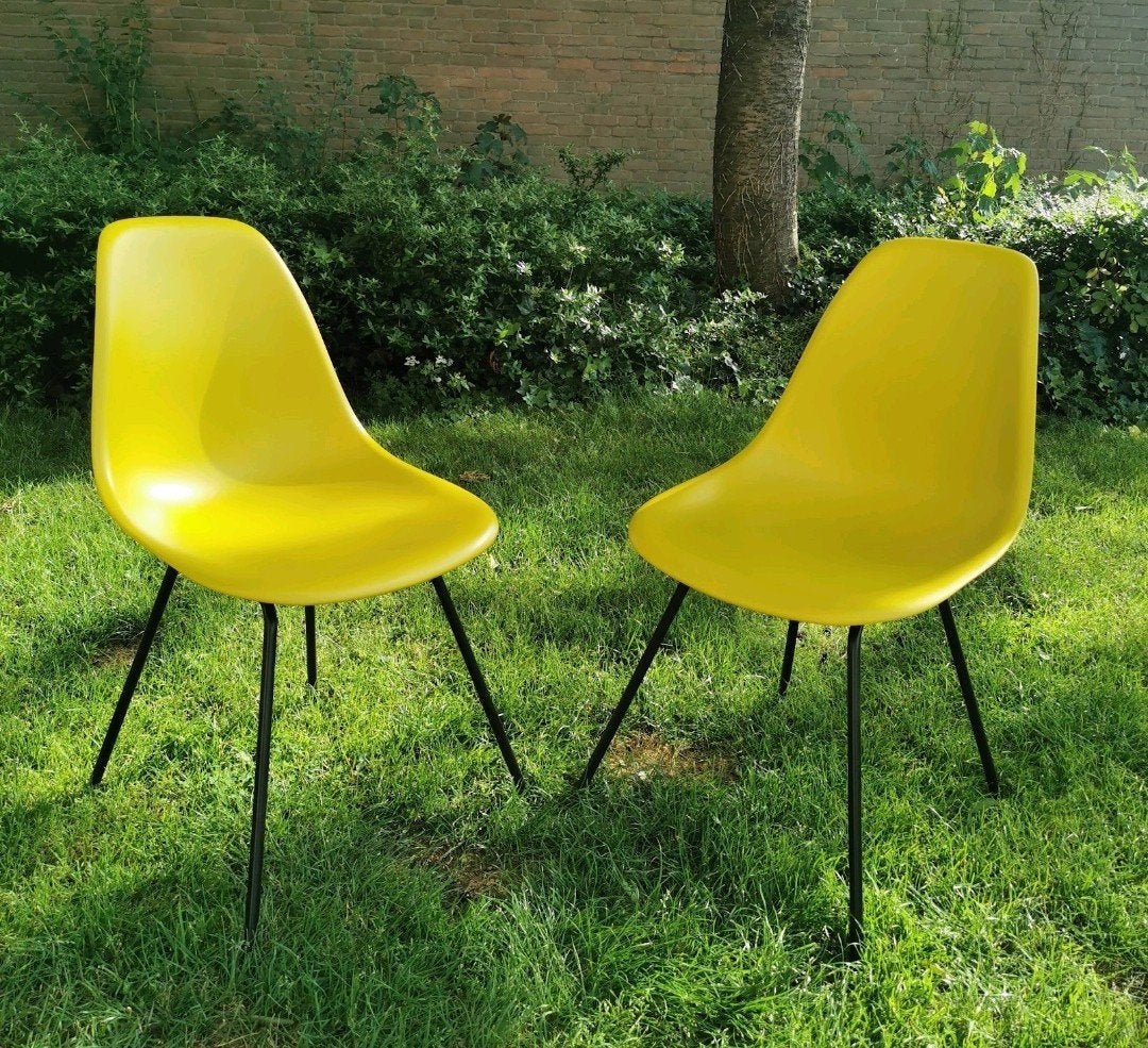 Set van 2 originele Vitra Eames DSX stoelen, Huis en Inrichting, Ophalen