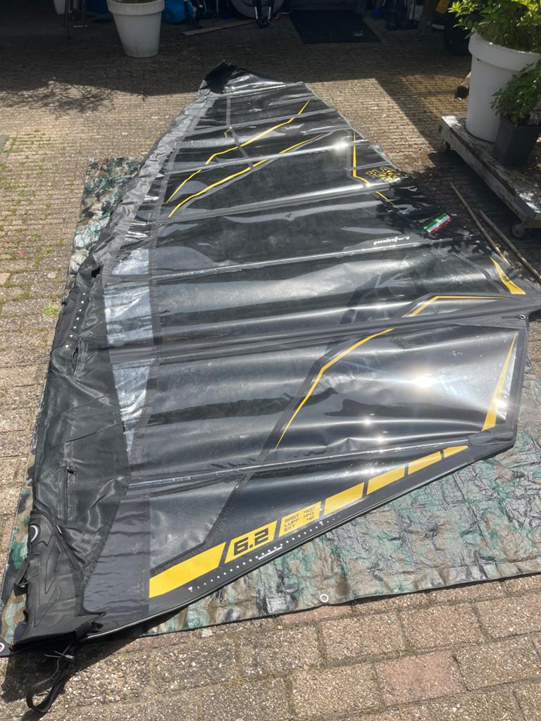 Point-7 AC-K Pro 6.2m² windsurfzeil (z.g.a.n.), Watersport en Boten, Ophalen, 5 tot 6.5 m², Point-7, Zo goed als nieuw