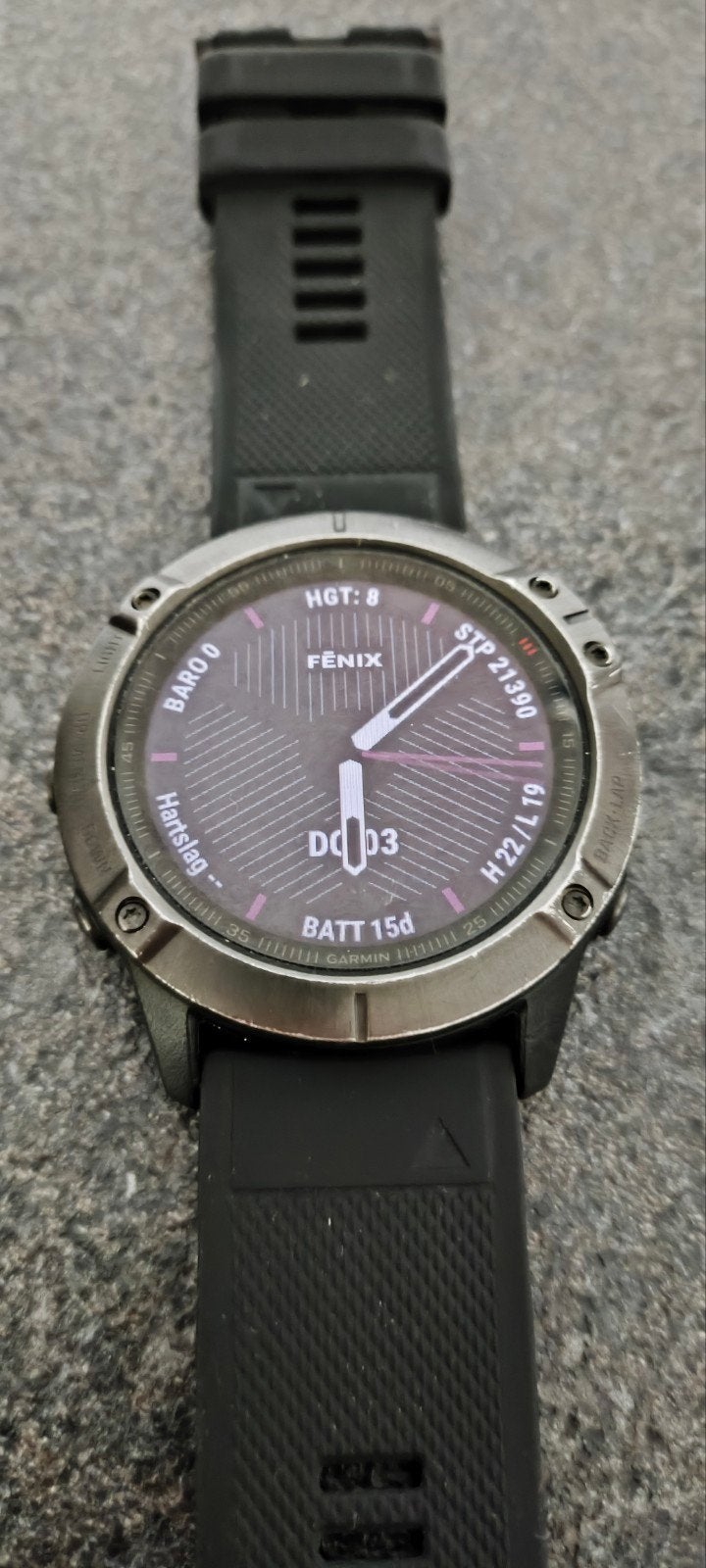 Garmin Fenix 6X Sapphire GPS Multisport Smartwatch, Gebruikt, Zwart, Garmin, Ophalen of Verzenden