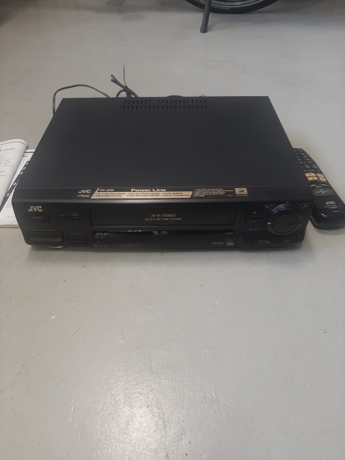 JVC HR-J636EH VHS-speler  afstandsbediening en handleiding, Ophalen of Verzenden, Gebruikt, VHS-speler of -recorder