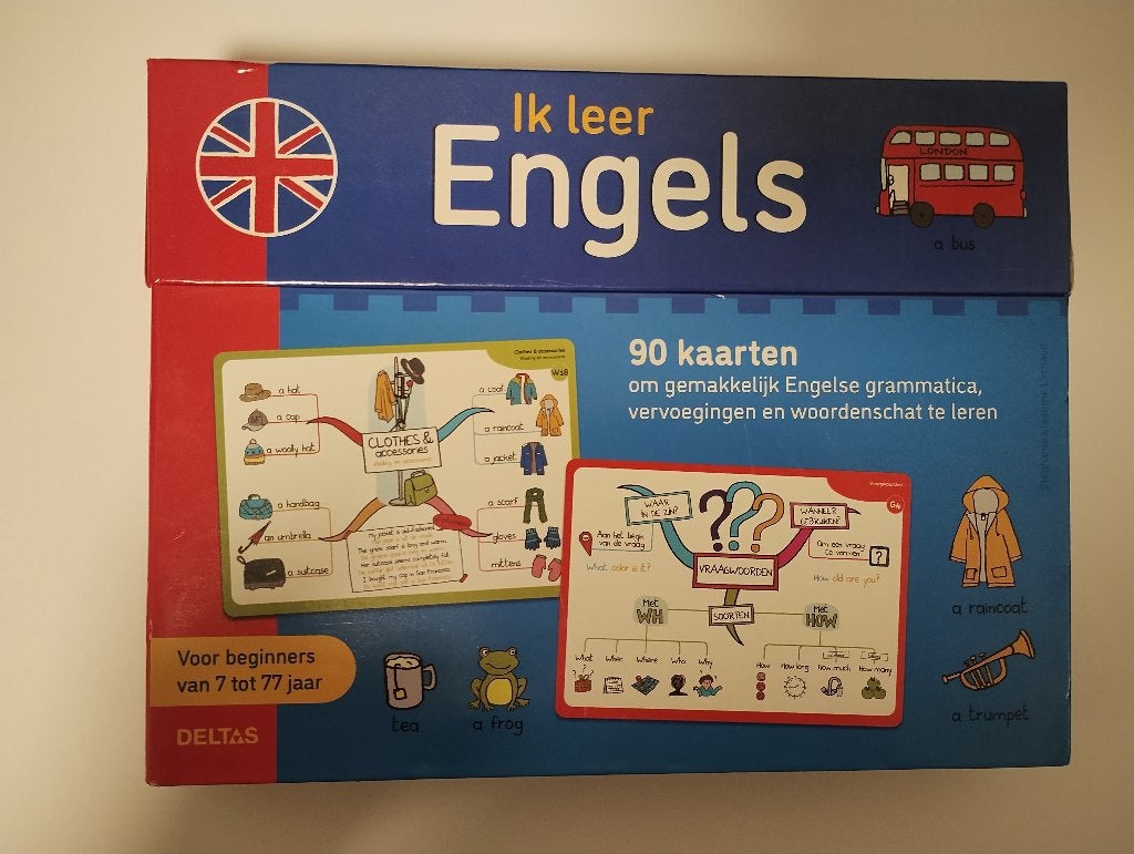 Ik leer Engels: 90 kaarten, Ophalen of Verzenden, Zo goed als nieuw, Overige niveaus, Engels