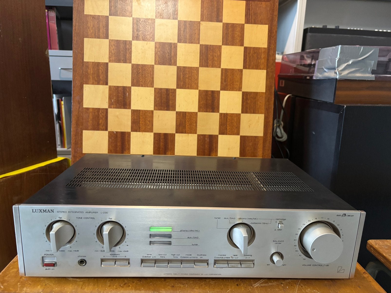 Te koop : Luxman L 230 versterker goedwerkend., Ophalen of Verzenden, Zo goed als nieuw, 120 watt of meer, Overige merken