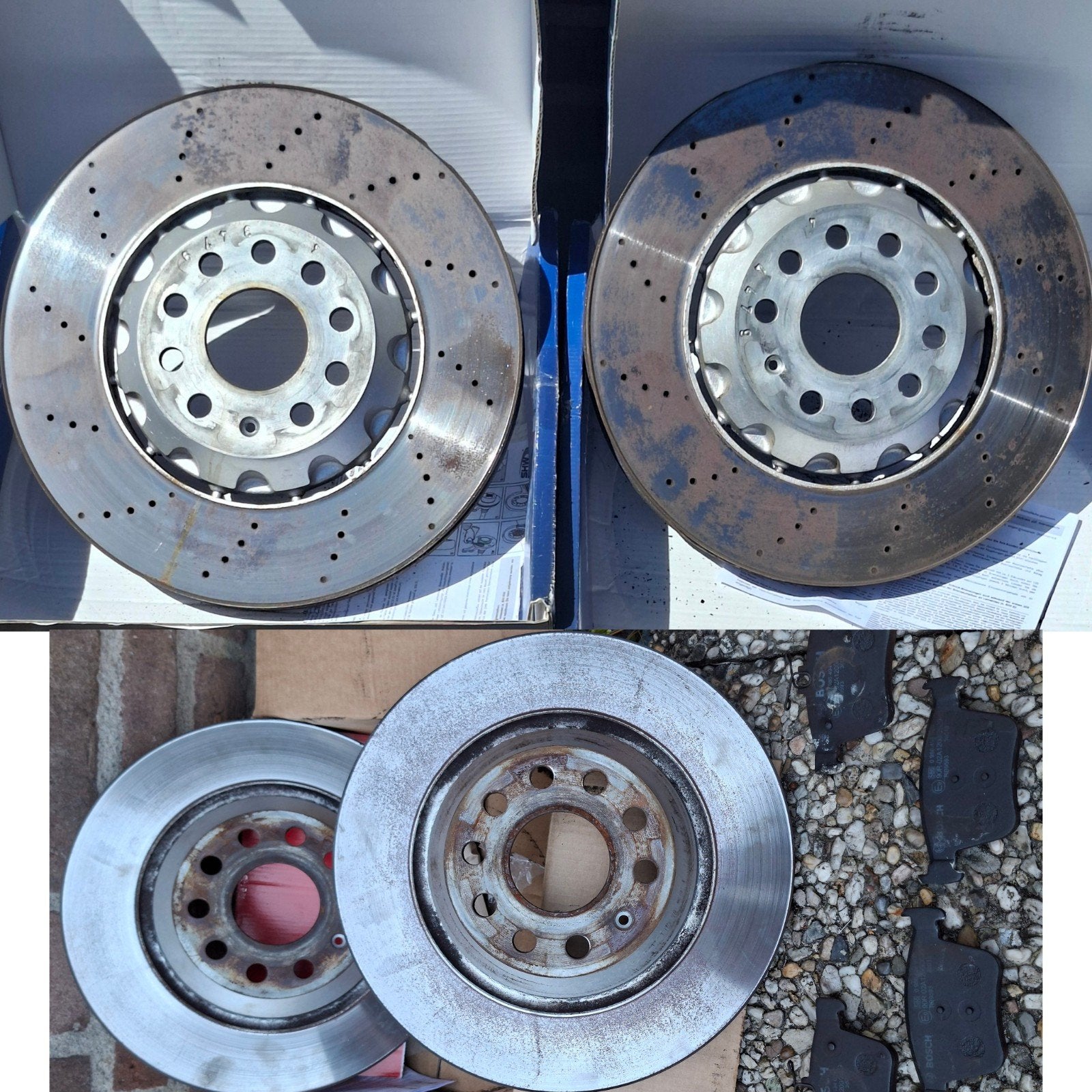 340 / 310 mm remschijven en remblokken VW Golf 7.5 GTI TCR, Ophalen of Verzenden, Gebruikt, Volkswagen