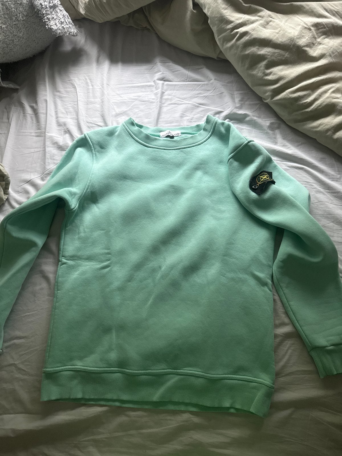 Vintage Stone Island trui - Lichtgroen s, Kleding | Heren, Verzenden, Gedragen, Maat 46 (S) of kleiner, Groen