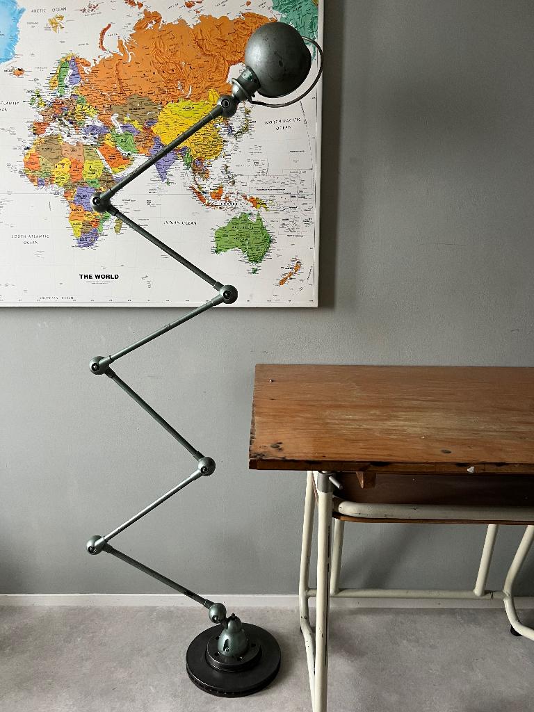 Jieldé vloerlamp, 6 armen, originele Vespa kleur, Ophalen of Verzenden, Gebruikt, 150 tot 200 cm