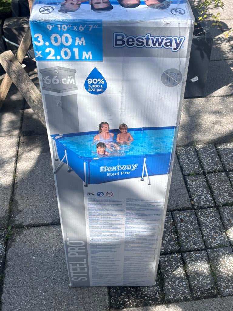 NIEUW BestWay Steel Pro Zwembad 300x200x75, Tuin en Terras, Ophalen, Nieuw, Opzetzwembad, 200 tot 400 cm