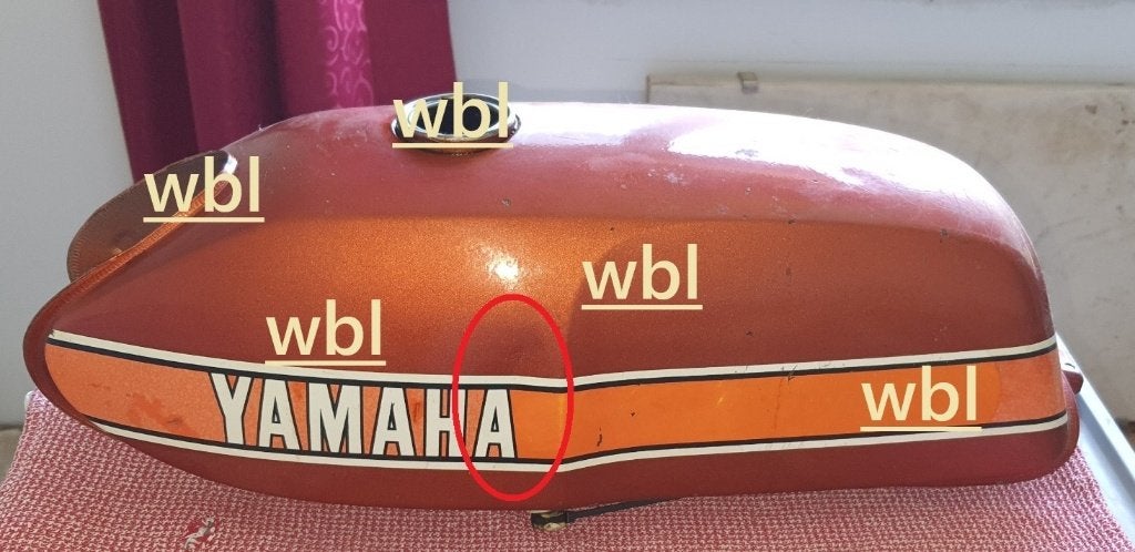 Yamaha FS1 brandstoftank Baja Brown, Fietsen en Brommers, Verzenden, Gebruikt, Tank, Yamaha