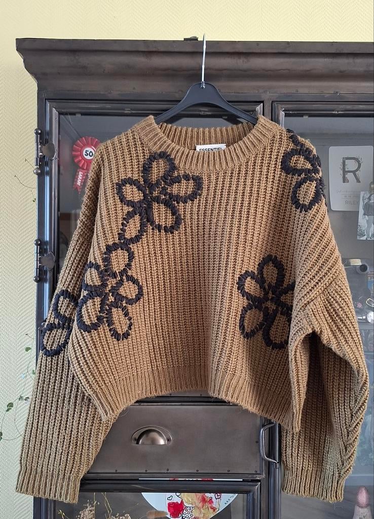 Essentiel Antwerp grof gebreide trui, Kleding | Dames, Zwart, Ophalen of Verzenden, Zo goed als nieuw, Essentiel Antwerp