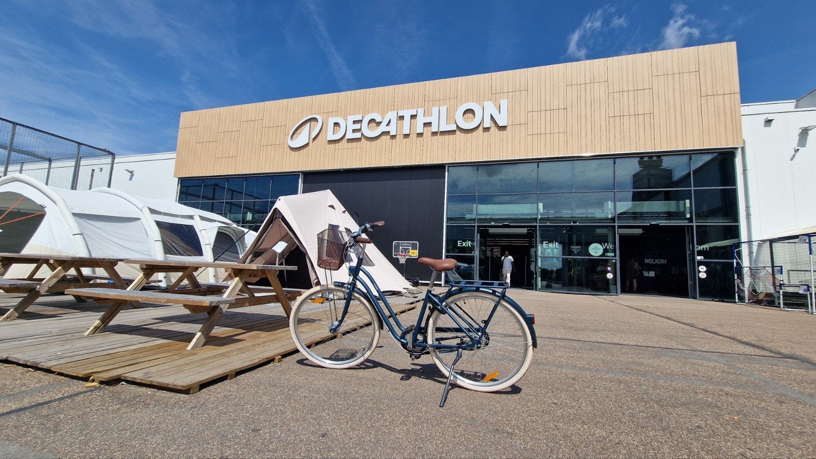 Stadsfiets Elops 540 LF Petrol Blue - Zo goed als nieuw, Fietsen en Brommers, Fietsen | Dames | Damesfietsen, Overige merken, Velgrem