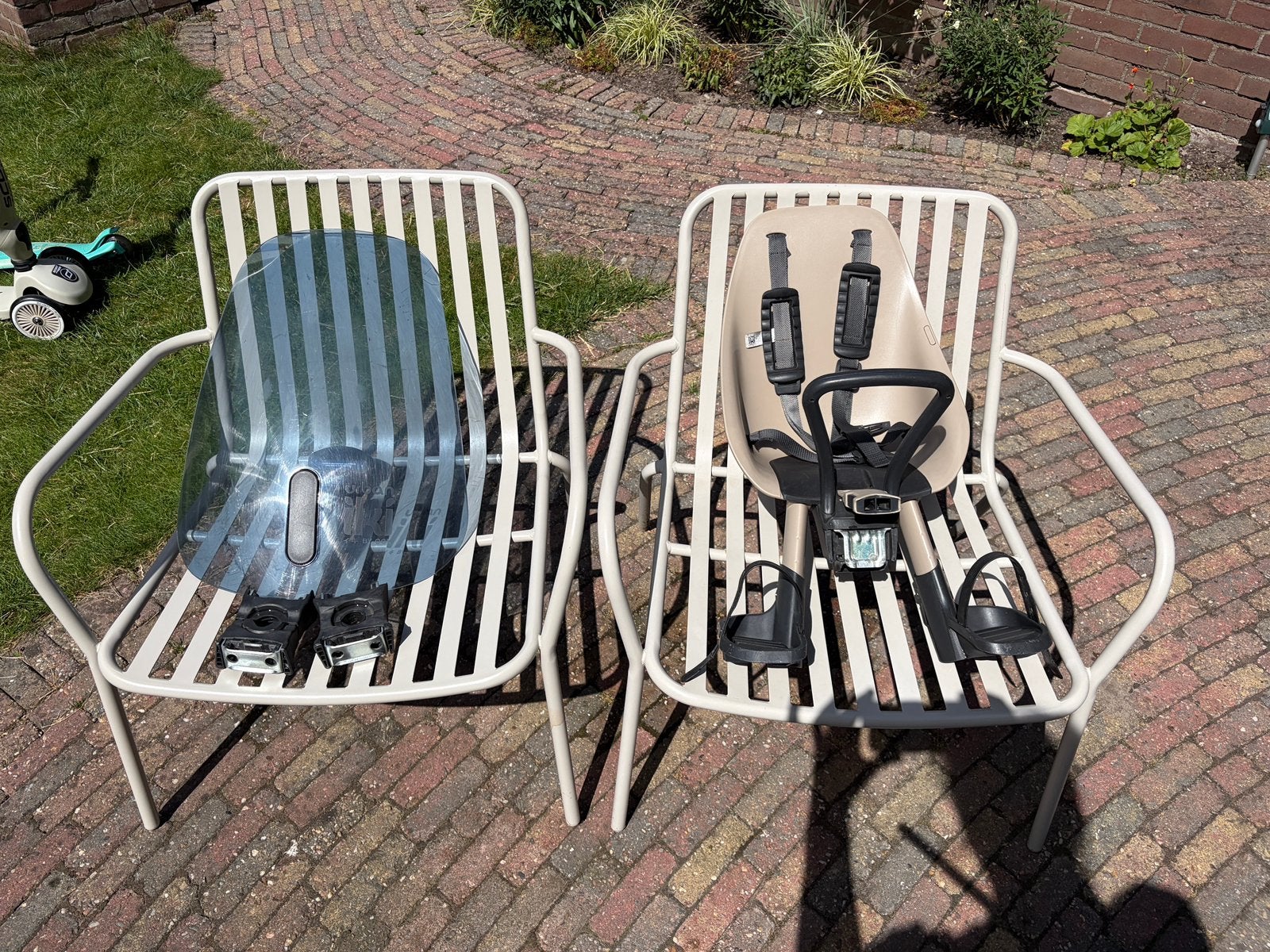 Urban Iki voorstoeltje + windscherm + 2 adapters, Fietsen en Brommers, Ophalen, Voorzitje, 0 t/m 13 kg, Gebruikt