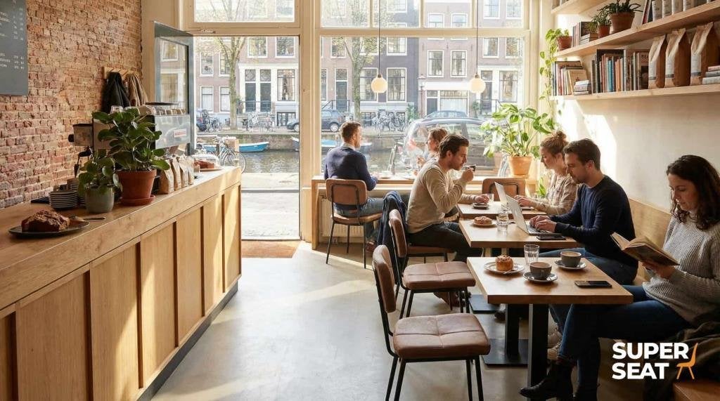 Gerlon horeca design stoelen, restaurant stoel cogna   560, Ophalen of Verzenden, Nieuw, Zwart, Vijf, Zes of meer stoelen