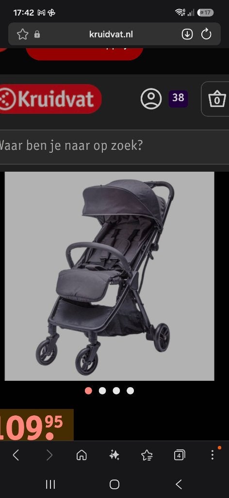 Happy one buggy kruidvat, Ophalen, Zo goed als nieuw, Overige merken, Zonnekap