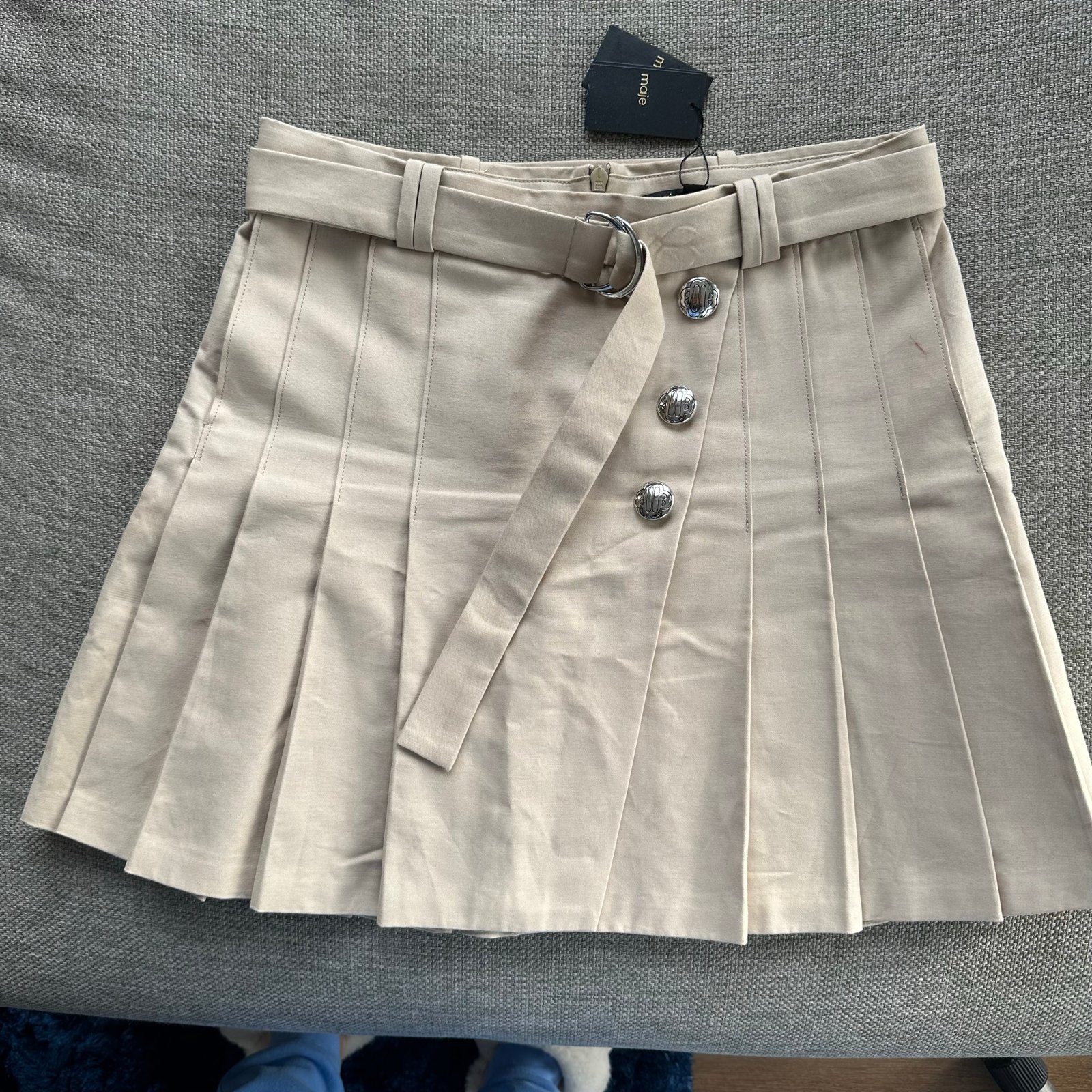 Maje splitse rok maat 36 beige, Kleding | Dames, Ophalen of Verzenden, Nieuw, Maat 36 (S), Beige