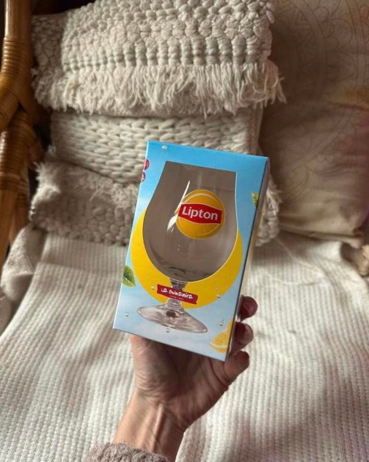 Nieuw in verpakking: Lipton glas inclusief recept cocktail, Verzamelen, Ophalen of Verzenden
