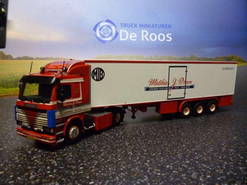 Tekno Scania 143 Mathias J. Bram, Hobby en Vrije tijd, Modelauto's | 1:50, Ophalen of Verzenden, Nieuw, Bus of Vrachtwagen, Tekno