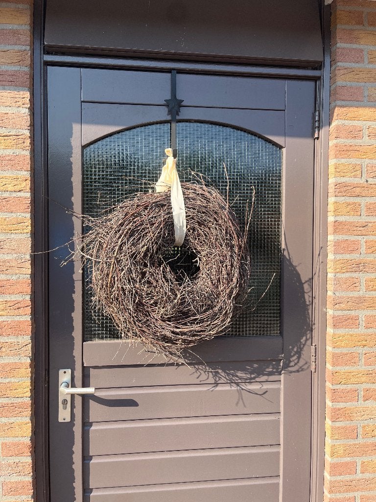 Sobere bruine krans, 50 cm, Ophalen of Verzenden, Gebruikt, Krans