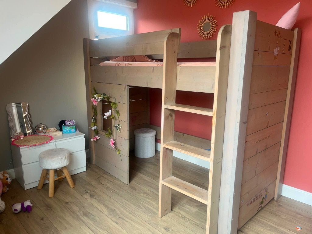 Hoogslaper met matras 200x90cm, Ophalen, Gebruikt, Hoogslaper