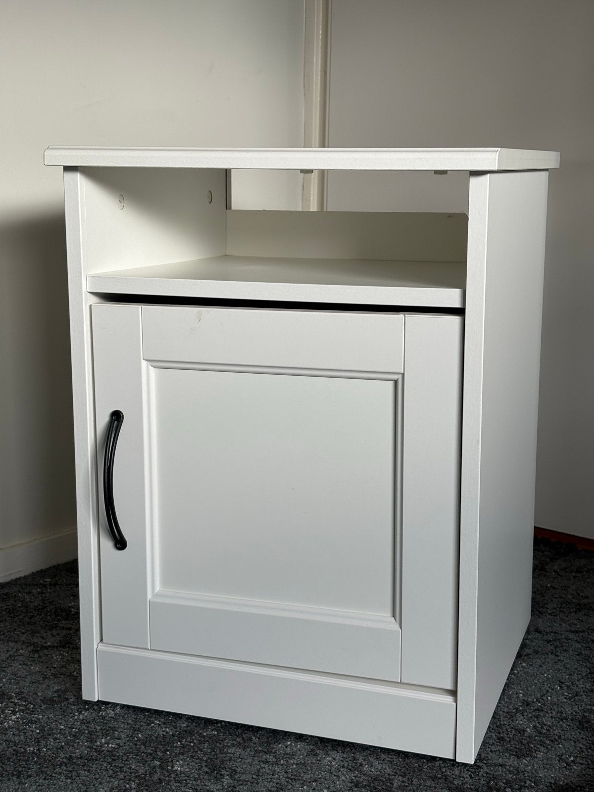 Ikea Songesand Nachtkastje - Wit, 42x40cm, Huis en Inrichting, Slaapkamer | Nachtkastjes, Ophalen, Gebruikt, Minder dan 45 cm