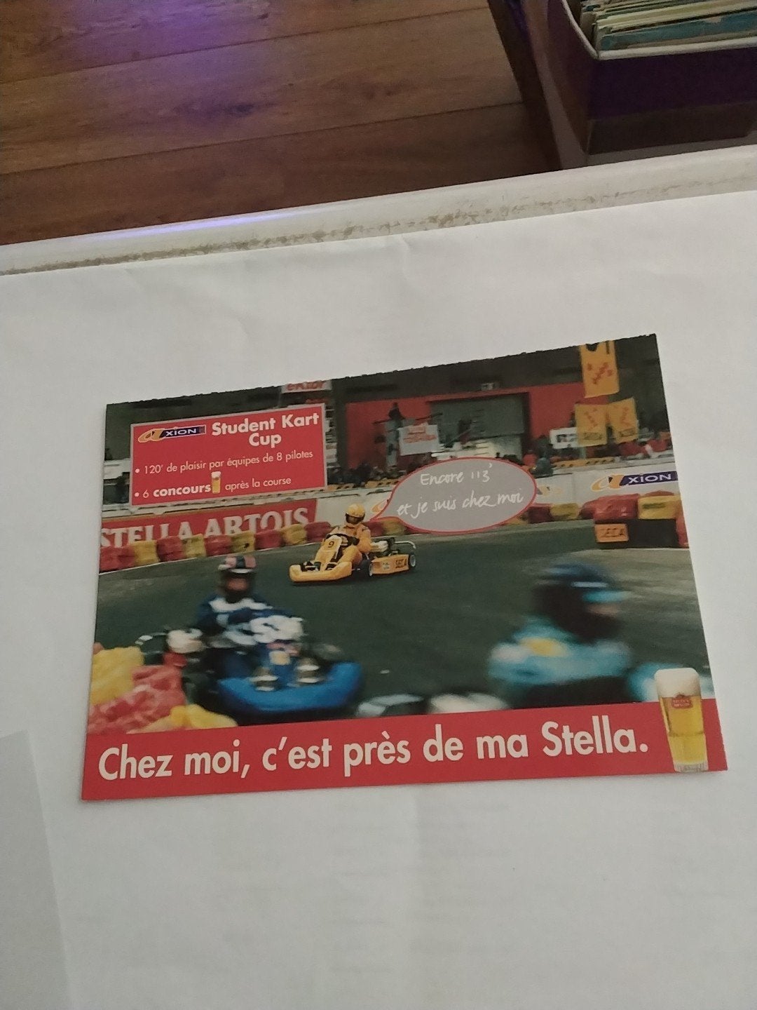 Stella Artois Student Kart Cup reclamekaart, Verzamelen, Ansichtkaarten | Themakaarten, Ophalen of Verzenden