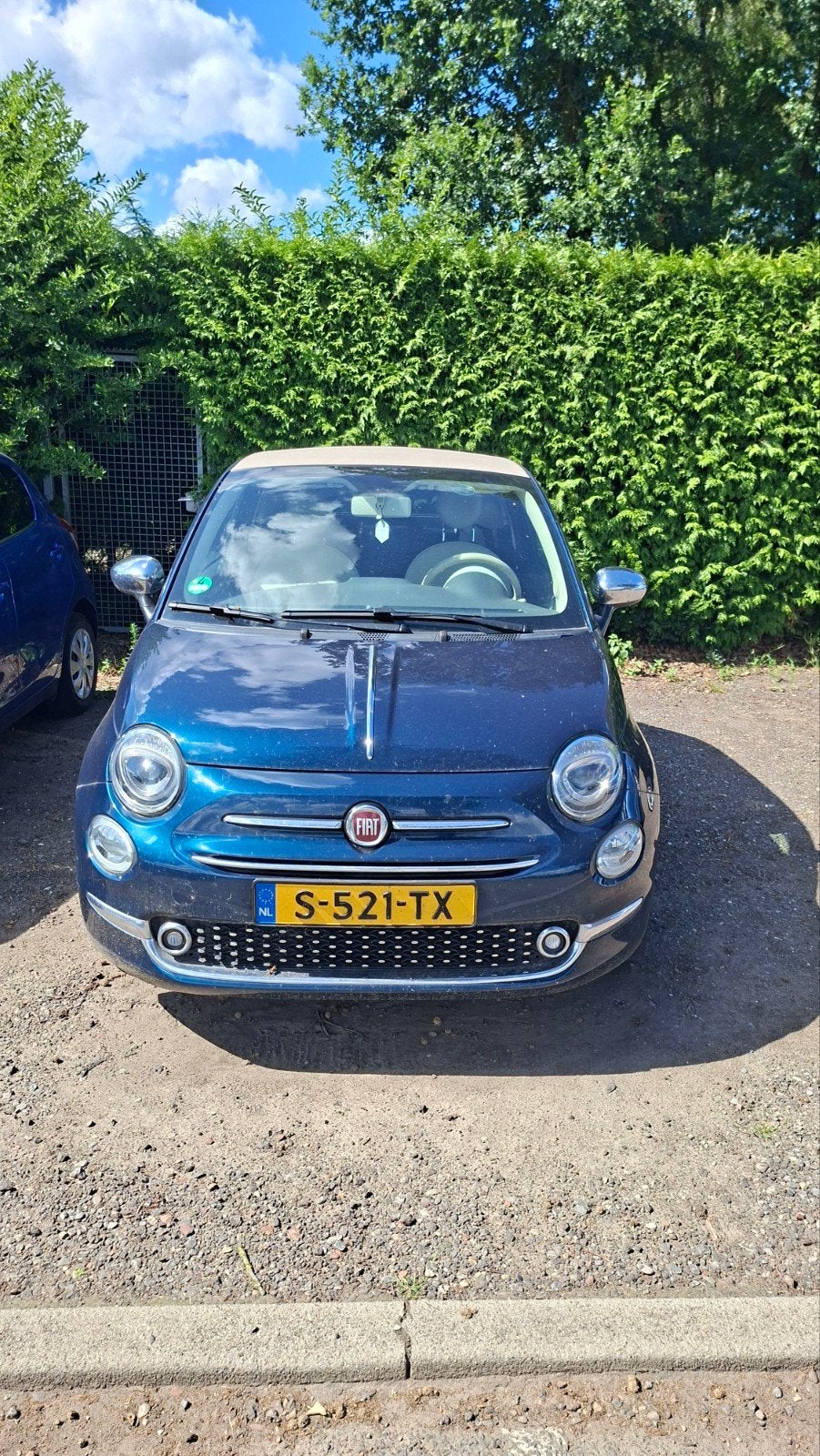 Fiat 500C 1.2 69pk 2018 Blauw Prins autogas/LPG, Auto's, Fiat, Voorwielaandrijving, Stof, 1242 cc, 4 cilinders