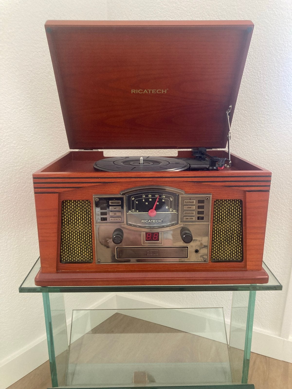 Ricatech Platenspeler met Radio/ - Zo goed als, Audio, Tv en Foto, Platenspelers, Ophalen, Platenspeler