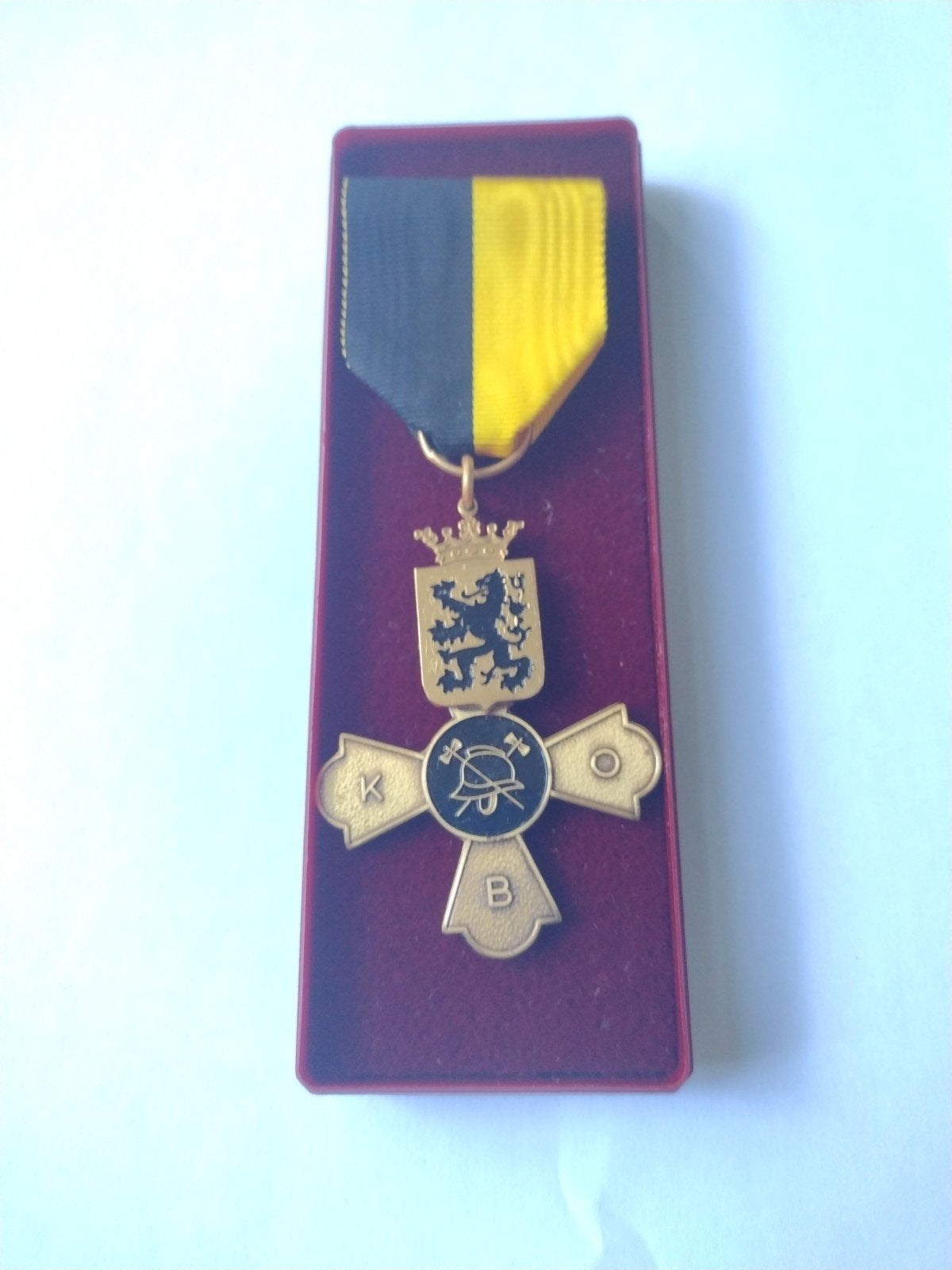 Brandweer medaille België Kon. W-vlaamse bw-bond, Ophalen of Verzenden, Overige materialen