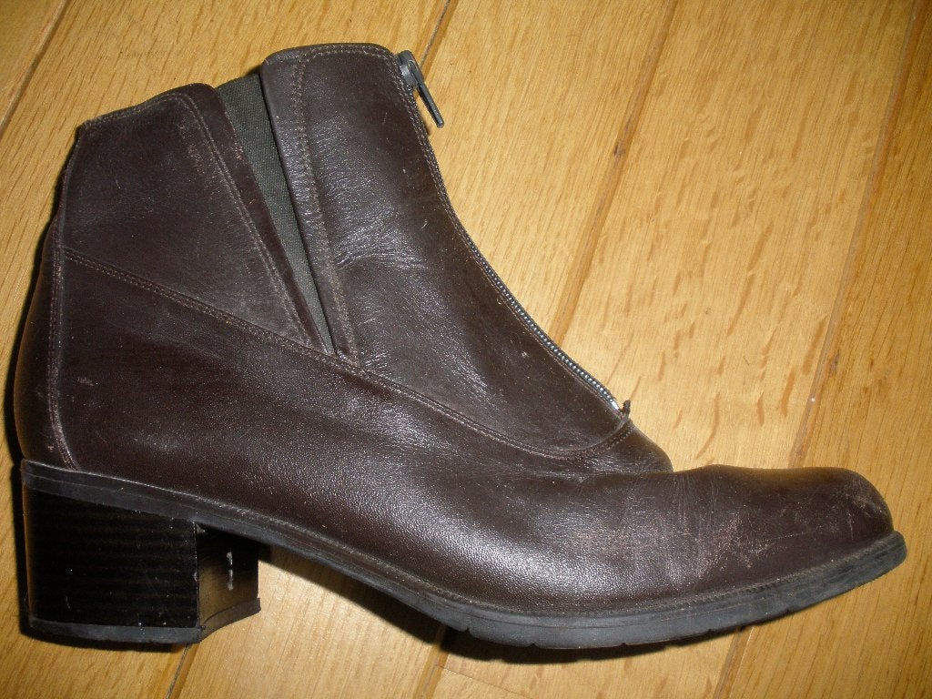 Laarsjes bruin met rits maat 41, Bruin, Lage of Enkellaarzen, Ophalen of Verzenden, Zo goed als nieuw