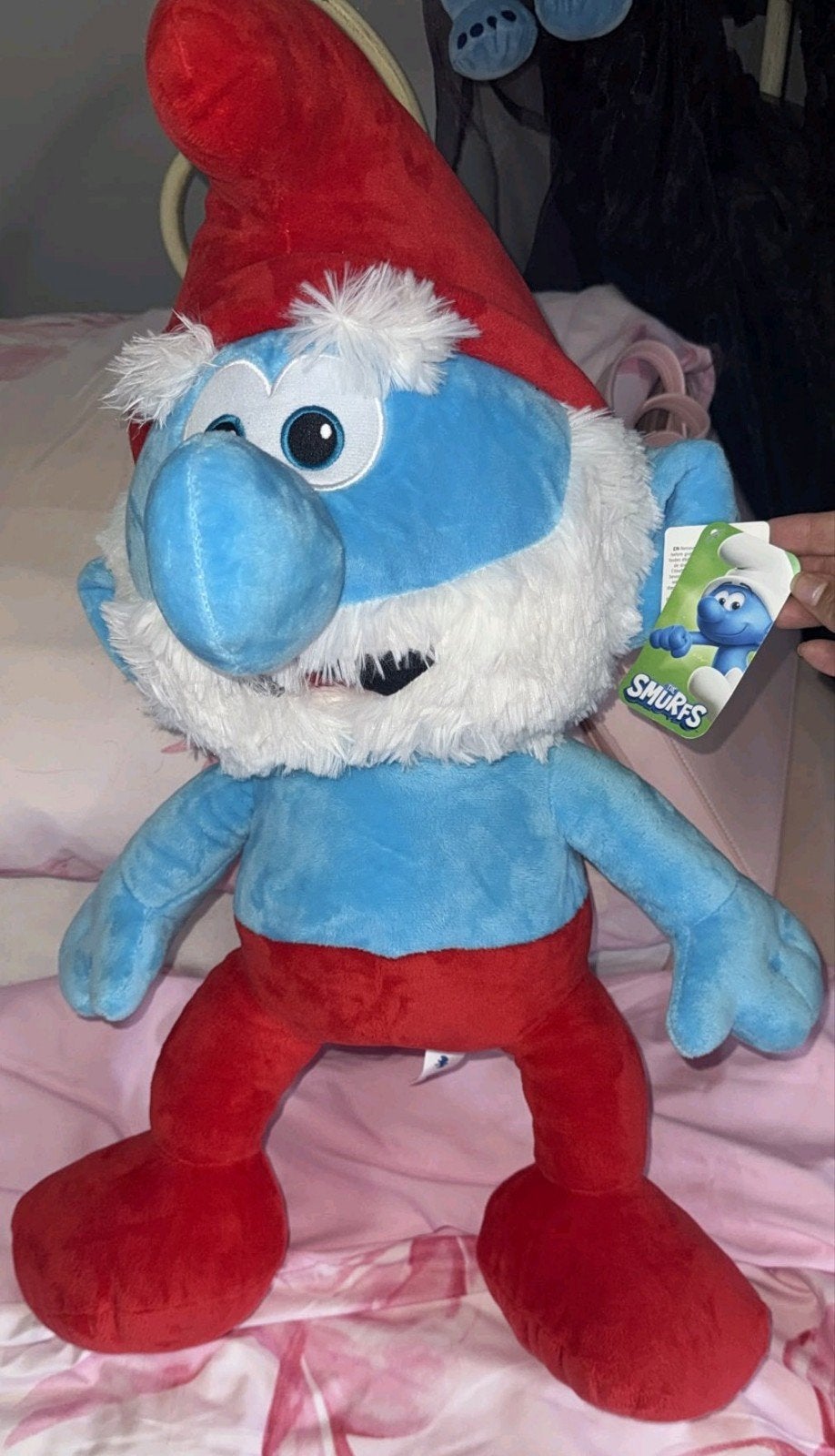 grote smurf knuffel, Verzamelen, Ophalen, Zo goed als nieuw