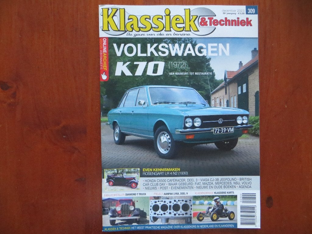 Klassiek & Techniek 309 Volkswagen K70, Rosengart LR 4 N2, Ophalen of Verzenden, Nieuw, Algemeen