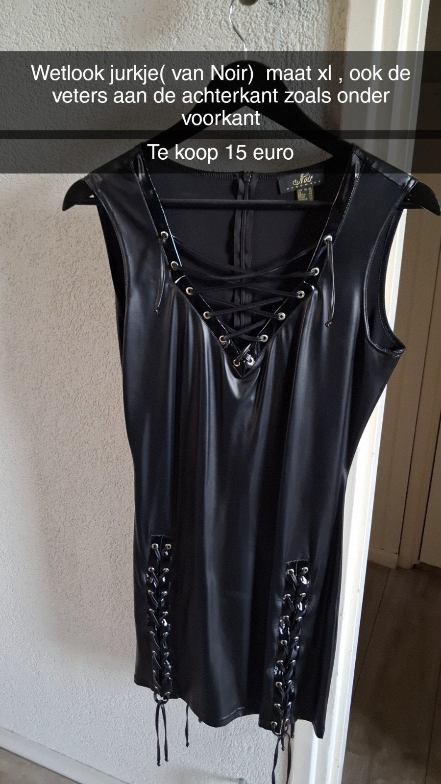 Wetlook jurkje van Noir, Verzenden, Zo goed als nieuw, Maat 46/48 (XL) of groter, Boven de knie