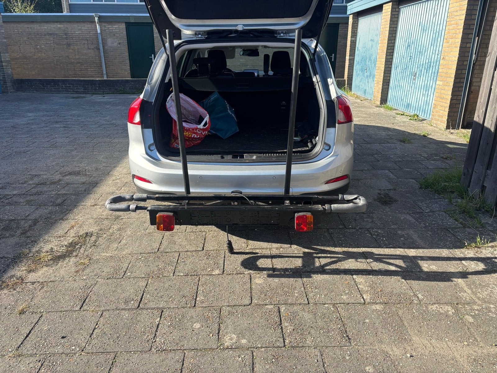 Stevige trekhaakdrager voor motor/fatbike, Auto diversen, Ophalen, Gebruikt, Brede banden, 1 fiets