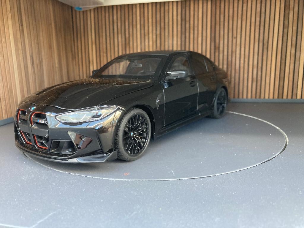 BMW M3 CS (G80) Sedan 1:18 Heimanba Zwart MJ, Ophalen of Verzenden, Zo goed als nieuw, Auto, Overige merken