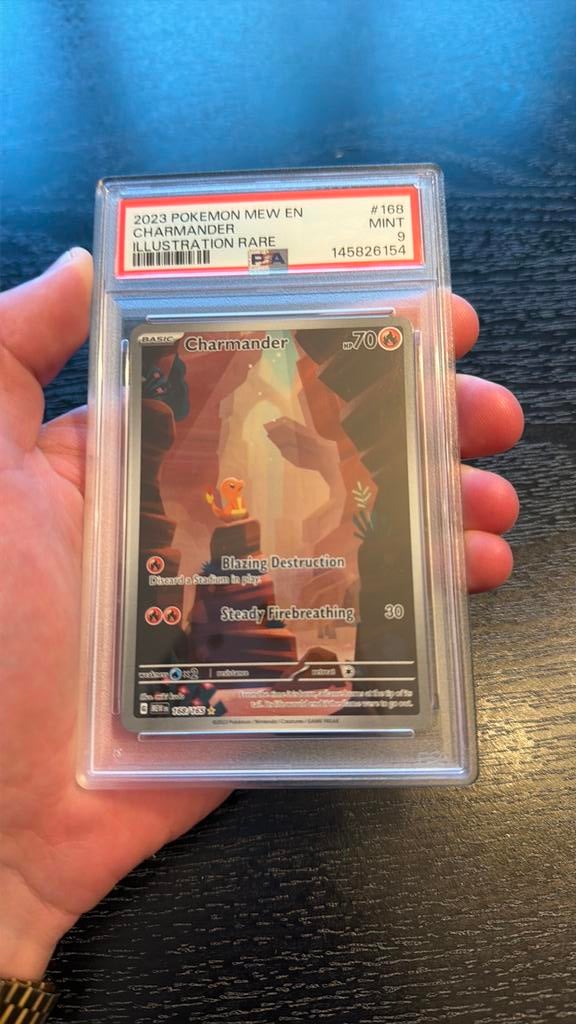 Charmander 151 PSA 9, Ophalen of Verzenden, Zo goed als nieuw, Losse kaart