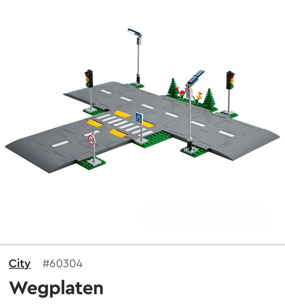 Lego 60304 wegplaten, Lego, Ophalen of Verzenden, Compleet, Complete set