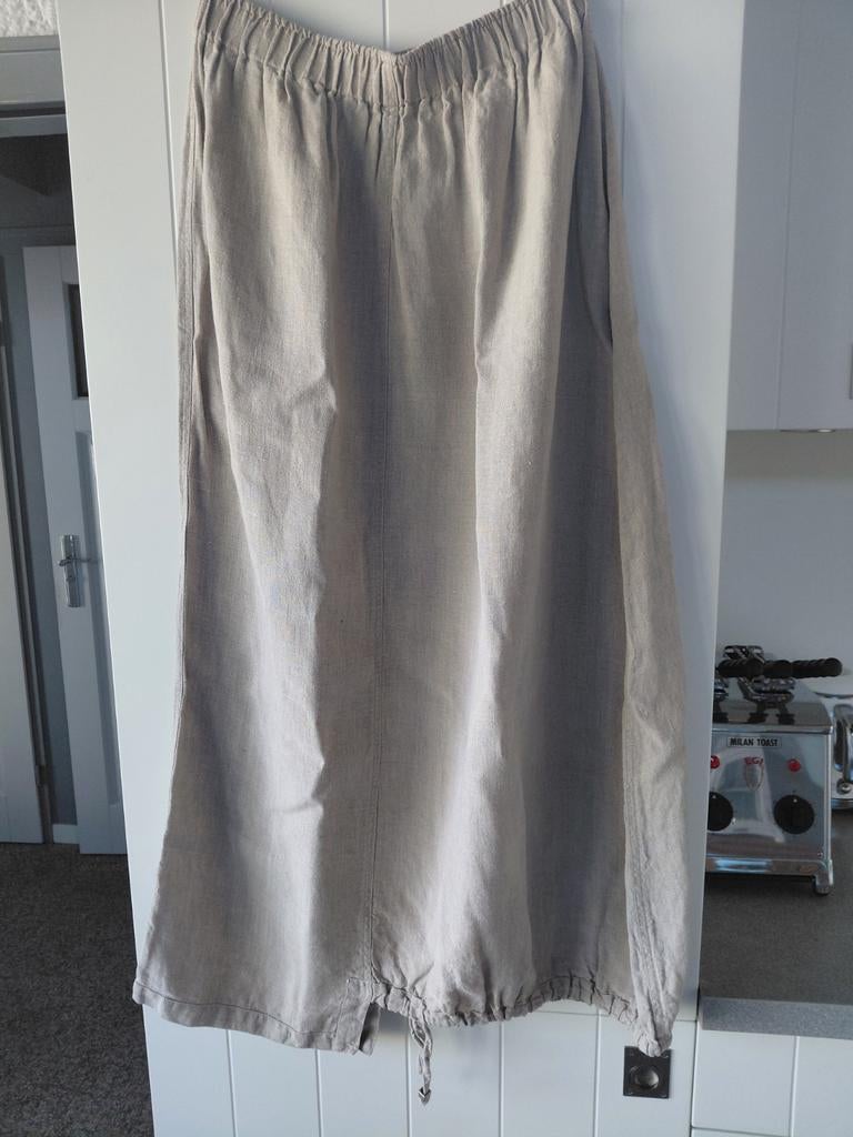 Linnen rok. Beige. Maat large, Beige, Maat 42/44 (L), Ophalen of Verzenden, Zo goed als nieuw