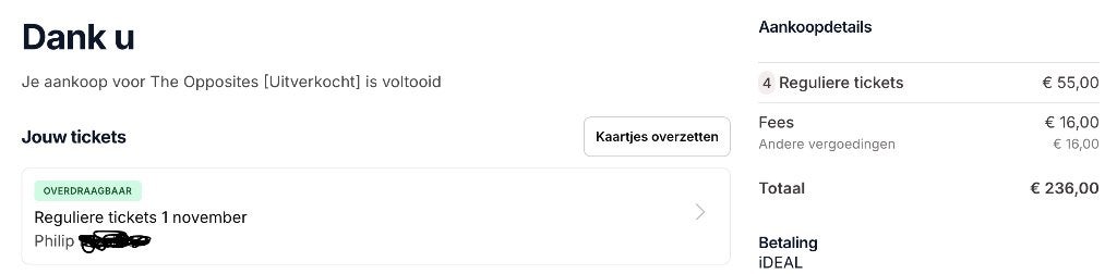 The Opposites - zondag 1 november, Drie personen of meer, November