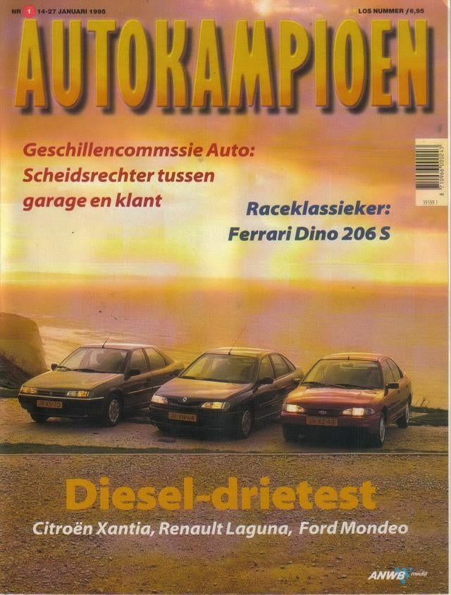 Autokampioen 1 1995 : Citroen Xantia - Ford Mondeo - Renault, Ophalen of Verzenden, Gelezen, Algemeen