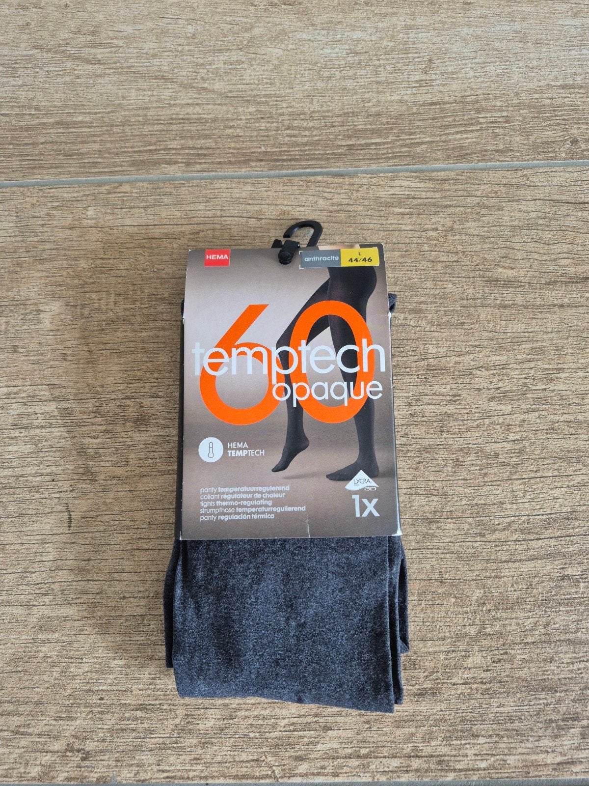 Panty Opaque temp tech 60 denier, anthracite, maat L (44/46), Nieuw, Ophalen of Verzenden, Maat 44/46 (L), Grijs
